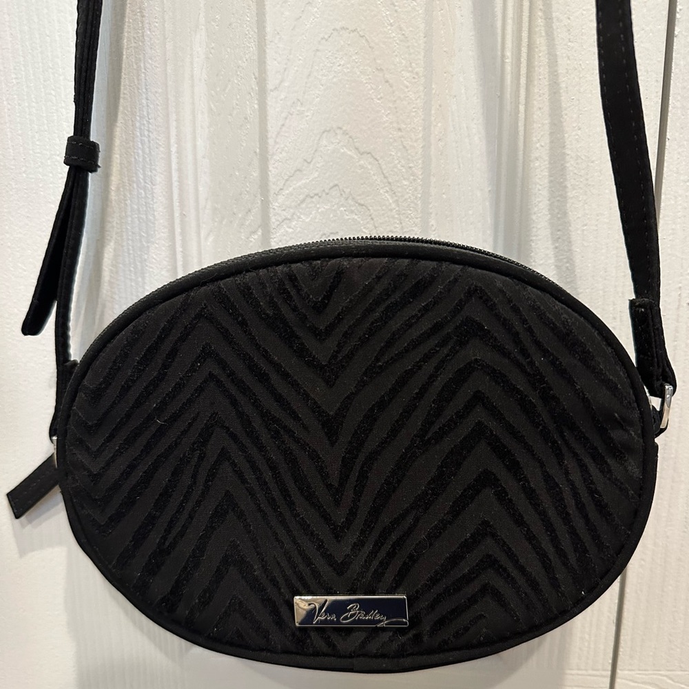 VERA BRADLEY Black Textured Crossbody Purse